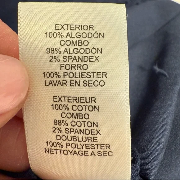 Eliza J Navy Eyelet Sleeveless Dress • Size 2 • Ruffle Hem - Picture 6 of 8